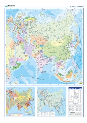 Asya Siyasi Haritas 70x100cm