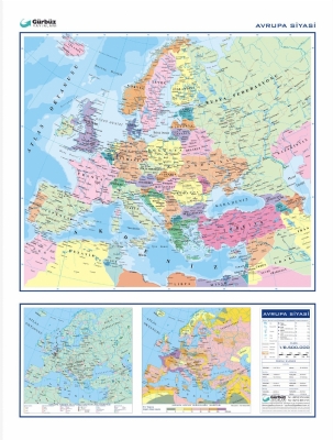 Avrupa Siyasi Haritas 70x100 cm